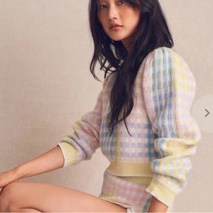 LoveShackFancy Dolana Cropped Sweater